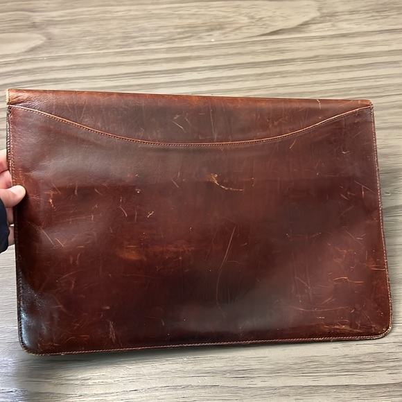 BALLY BROWN LEATHER DOCUMENT/ PORTFOLIO CASE - Picture 10 of 16